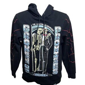 Broken Promises Sambroghini Hoodie Skeleton Tuxedo Goth Horror Adult X-SMALL